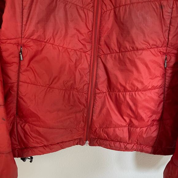 Ibex Wool Aire Orange Red Merino Wool Loft Puffer Jacket - Picture 4 of 11